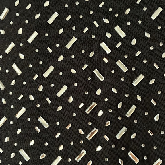 Self-Portrait Square Rhinestone Mesh Maxi Dress. Size 6 - Picture 5 of 6